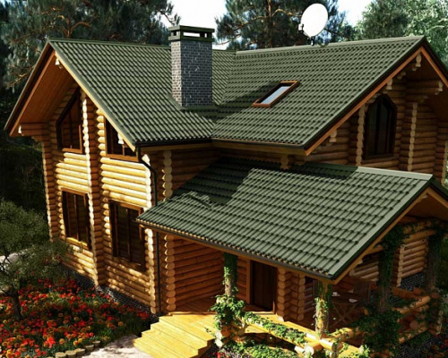 Черепица ондулин зеленая